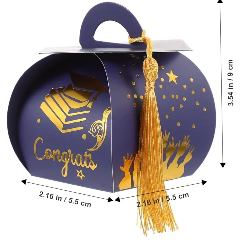 Graduation Cap Candy Holder 50pcs Delicate Candy Boxes for Party Favors